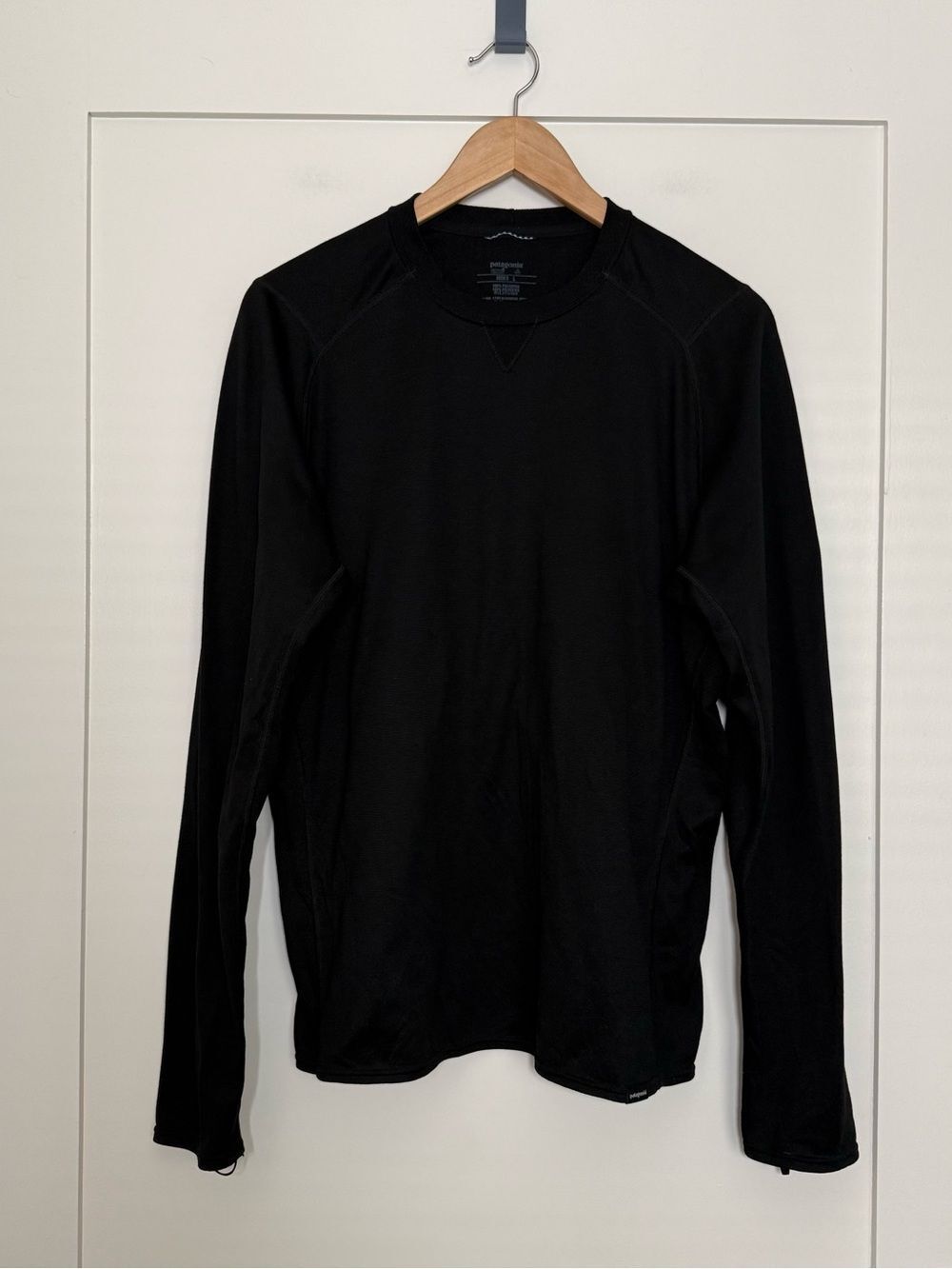 Patagonia Capilene 3 Midweight Shirt Mens Sz L Black Long Sleeve Baselayer